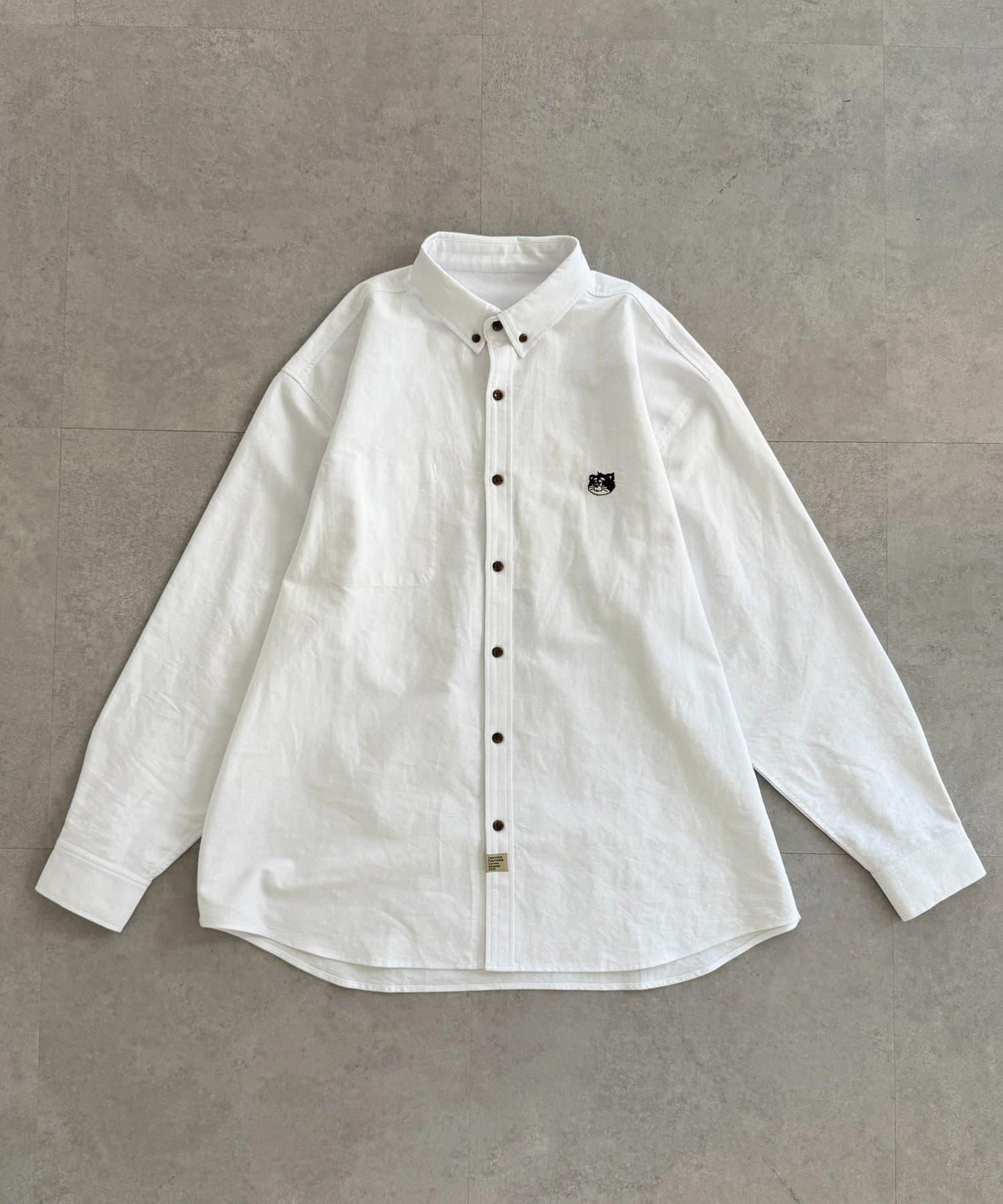 【ANYMAL】1點刺繡長袖牛津紡襯衫