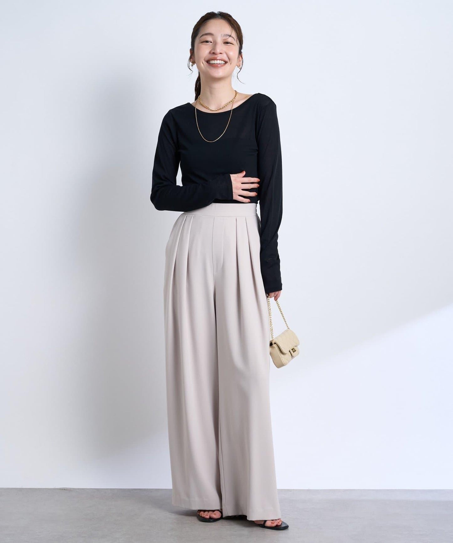【La boutique BonBon】前後兩穿透視針織衫