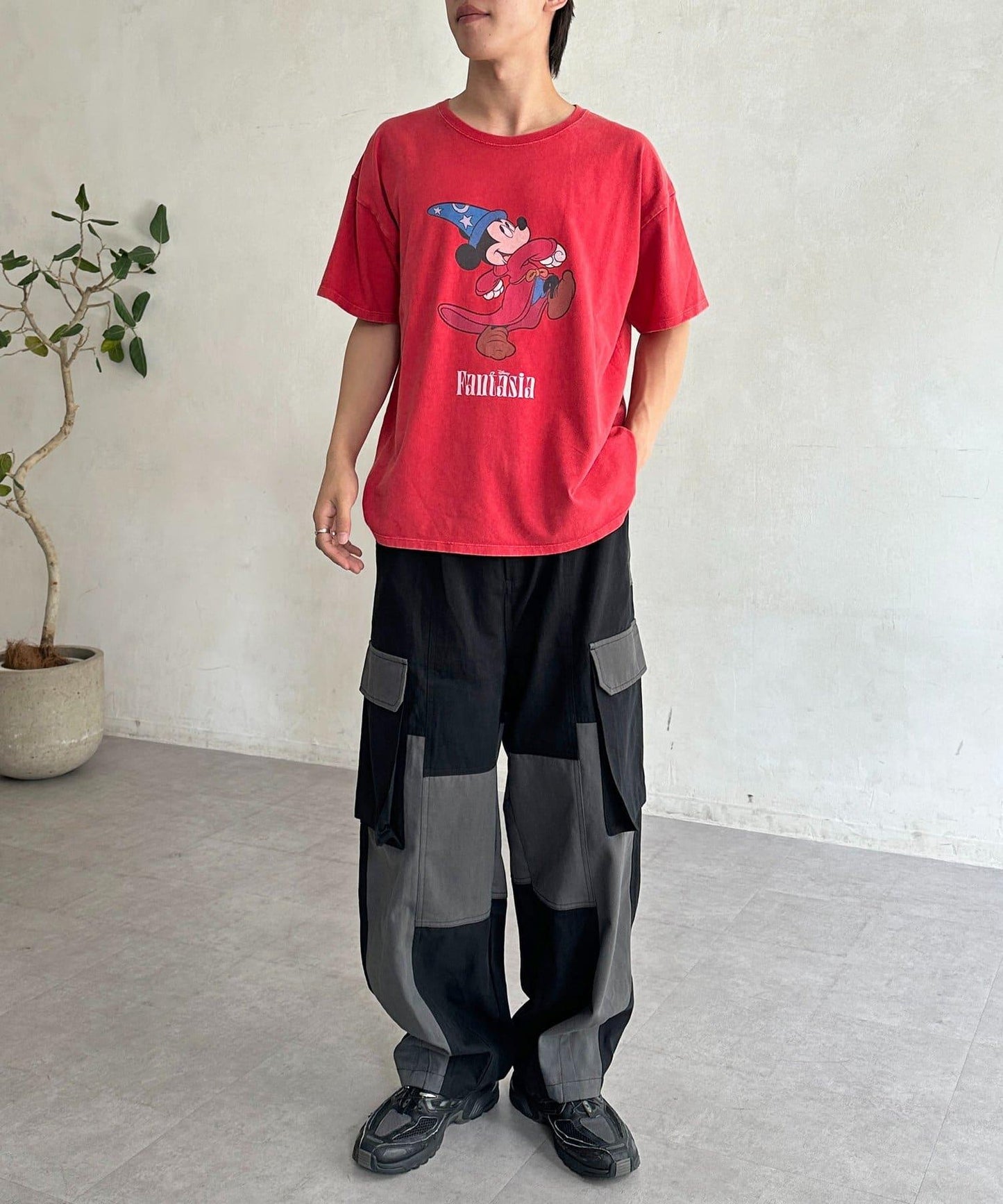 弧線工裝褲