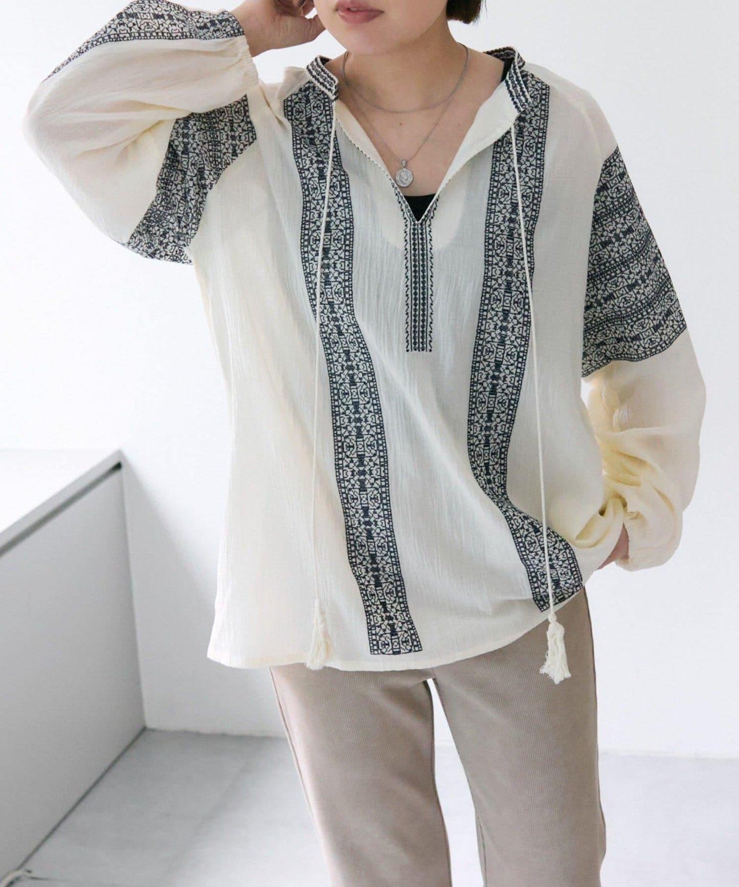 【ear PAPILLONNER】刺繡襯衫【SUM1 STYLE】