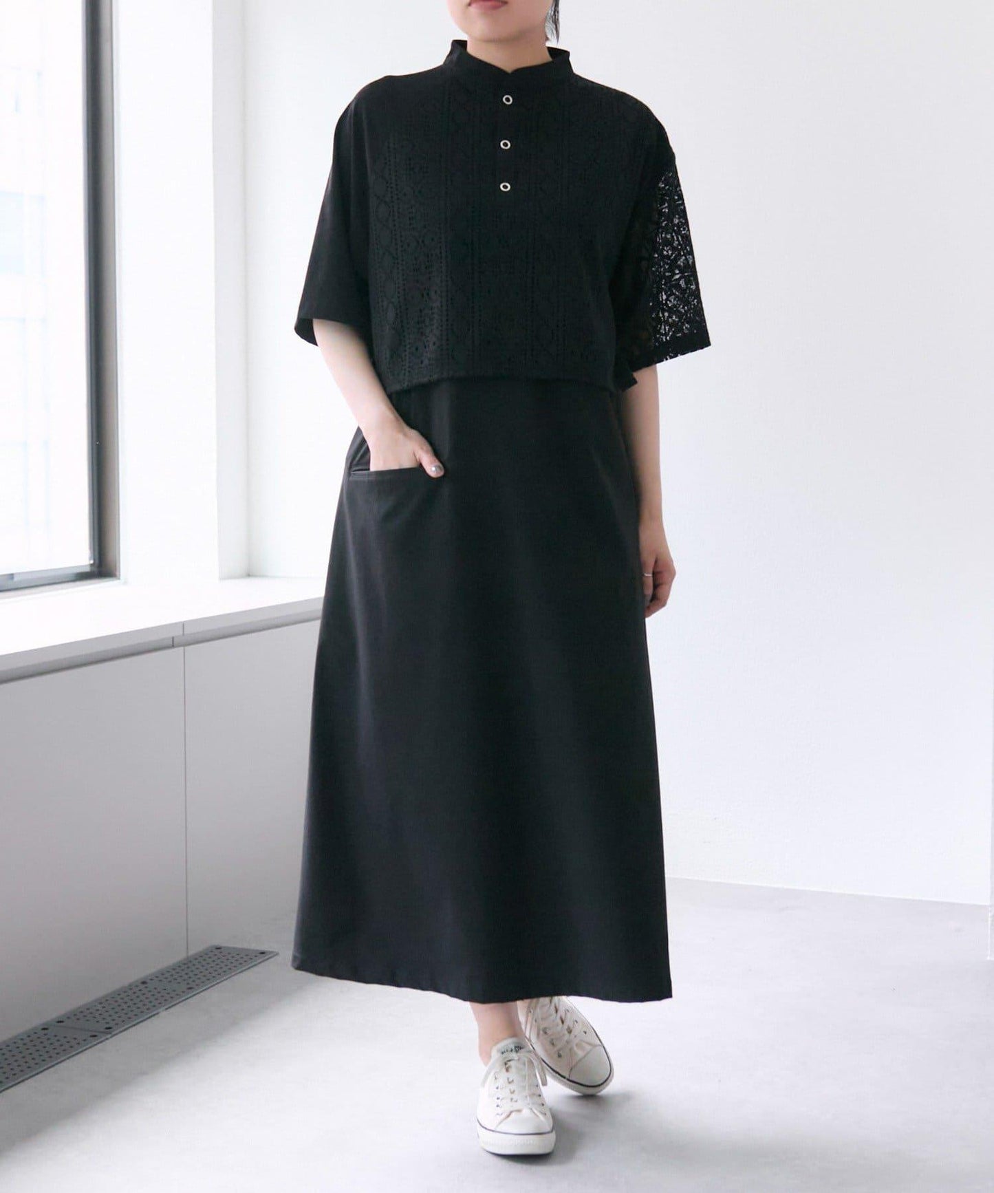 《有視頻/一件搞定!》蕾絲連衣裙【SUM1 STYLE(斯密風格)】