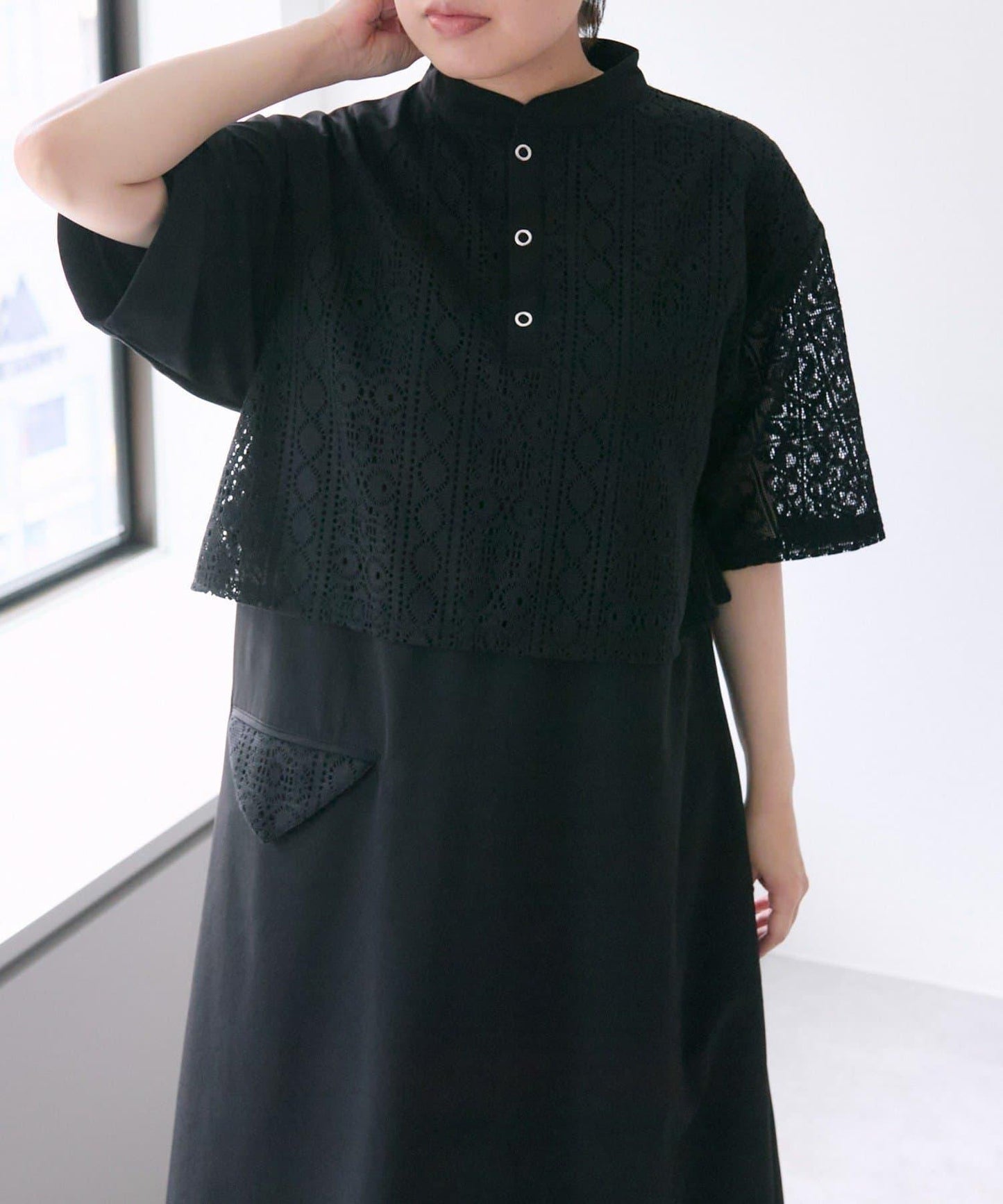 《有視頻/一件搞定!》蕾絲連衣裙【SUM1 STYLE(斯密風格)】