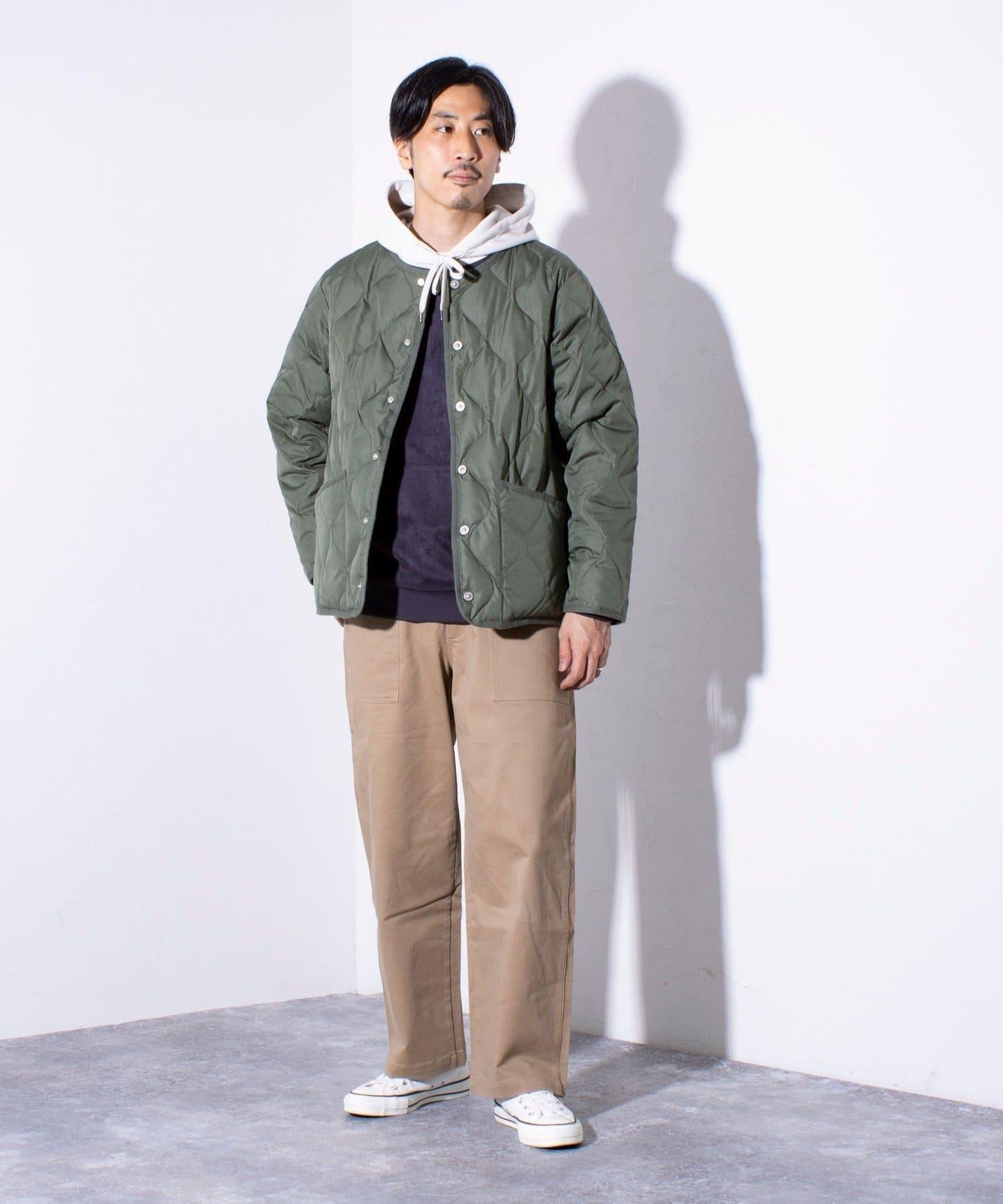 【GLOSTER】TAION 軍事風 圓領 襯裡夾克