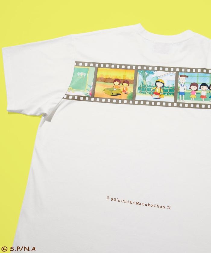 90年代 《櫻桃小丸子》 復古膠片圖形 背面印花 圓領T恤
