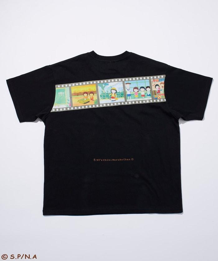 90年代 《櫻桃小丸子》 復古膠片圖形 背面印花 圓領T恤