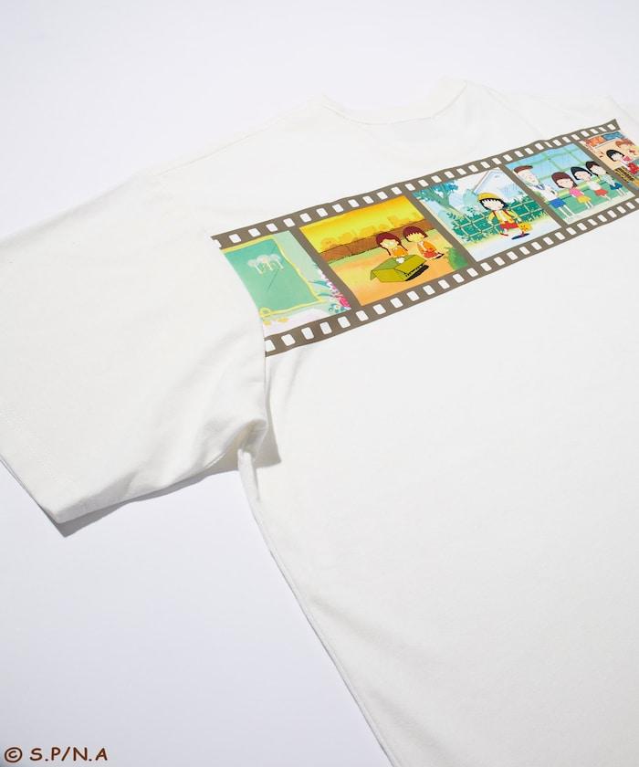 90年代 《櫻桃小丸子》 復古膠片圖形 背面印花 圓領T恤