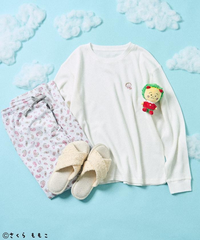 COJI-COJI 長袖 家居服套裝/睡衣套裝/格紋長T恤 毛衣褲 套裝/全印花褲