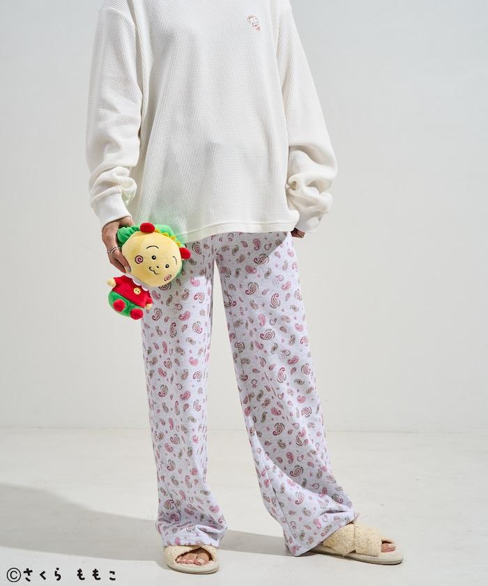 COJI-COJI 長袖 家居服套裝/睡衣套裝/格紋長T恤 毛衣褲 套裝/全印花褲