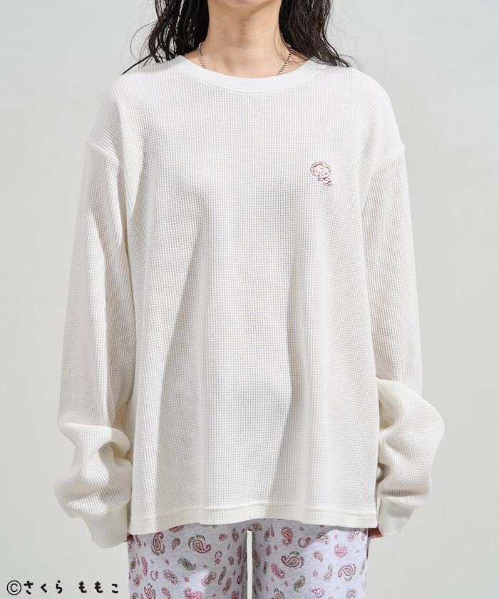 COJI-COJI 長袖 家居服套裝/睡衣套裝/格紋長T恤 毛衣褲 套裝/全印花褲