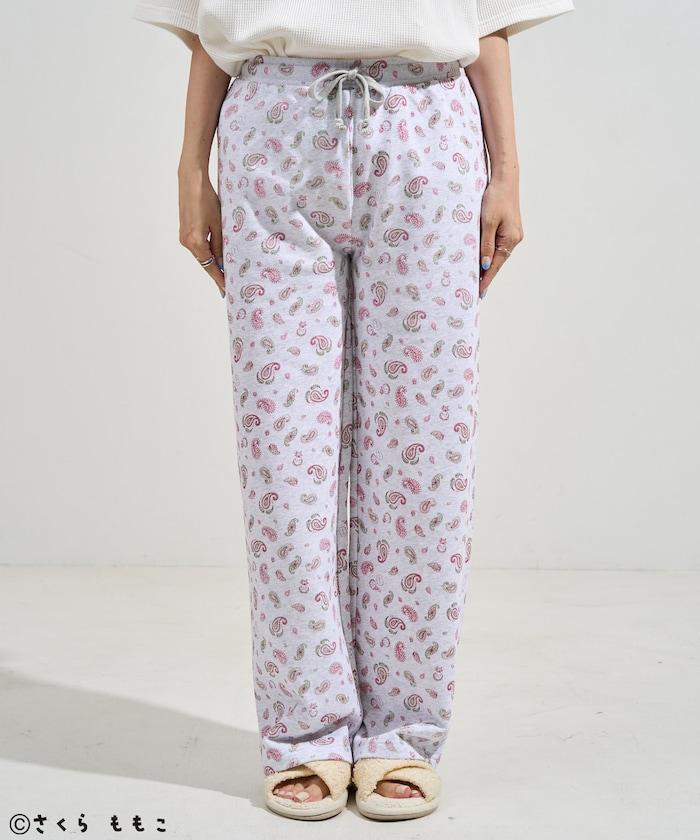 COJI-COJI 短袖室內服套裝/睡衣套裝/格紋T恤 毛巾褲套裝/印花褲