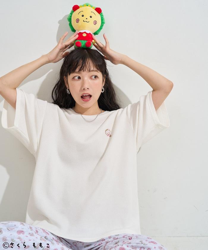 COJI-COJI 短袖室內服套裝/睡衣套裝/格紋T恤 毛巾褲套裝/印花褲