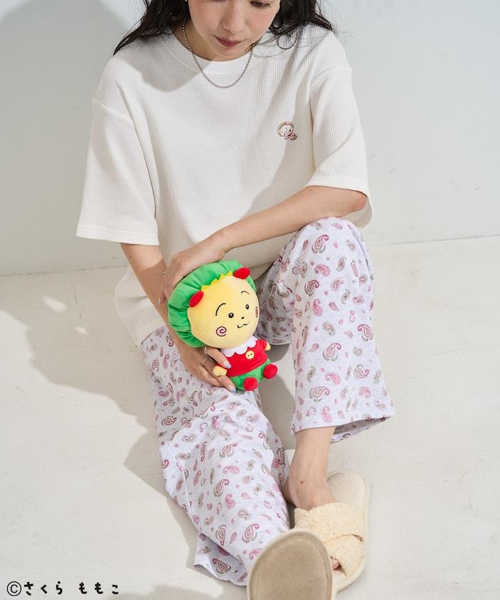 COJI-COJI 短袖室內服套裝/睡衣套裝/格紋T恤 毛巾褲套裝/印花褲