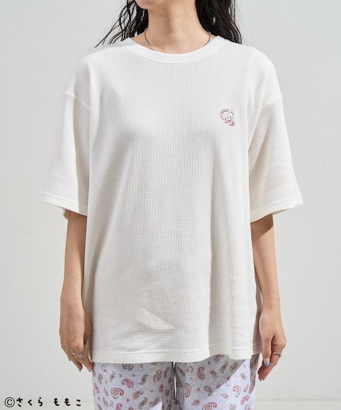 COJI-COJI 短袖室內服套裝/睡衣套裝/格紋T恤 毛巾褲套裝/印花褲