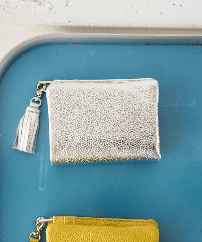 牛皮革 帶流蘇 小號 錢包