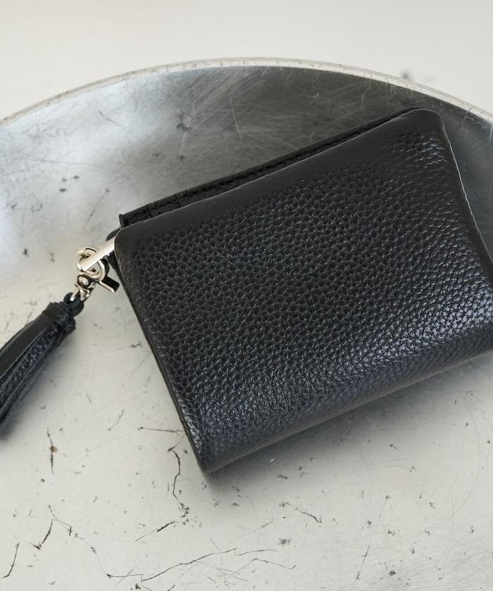 牛皮革 帶流蘇 小號 錢包