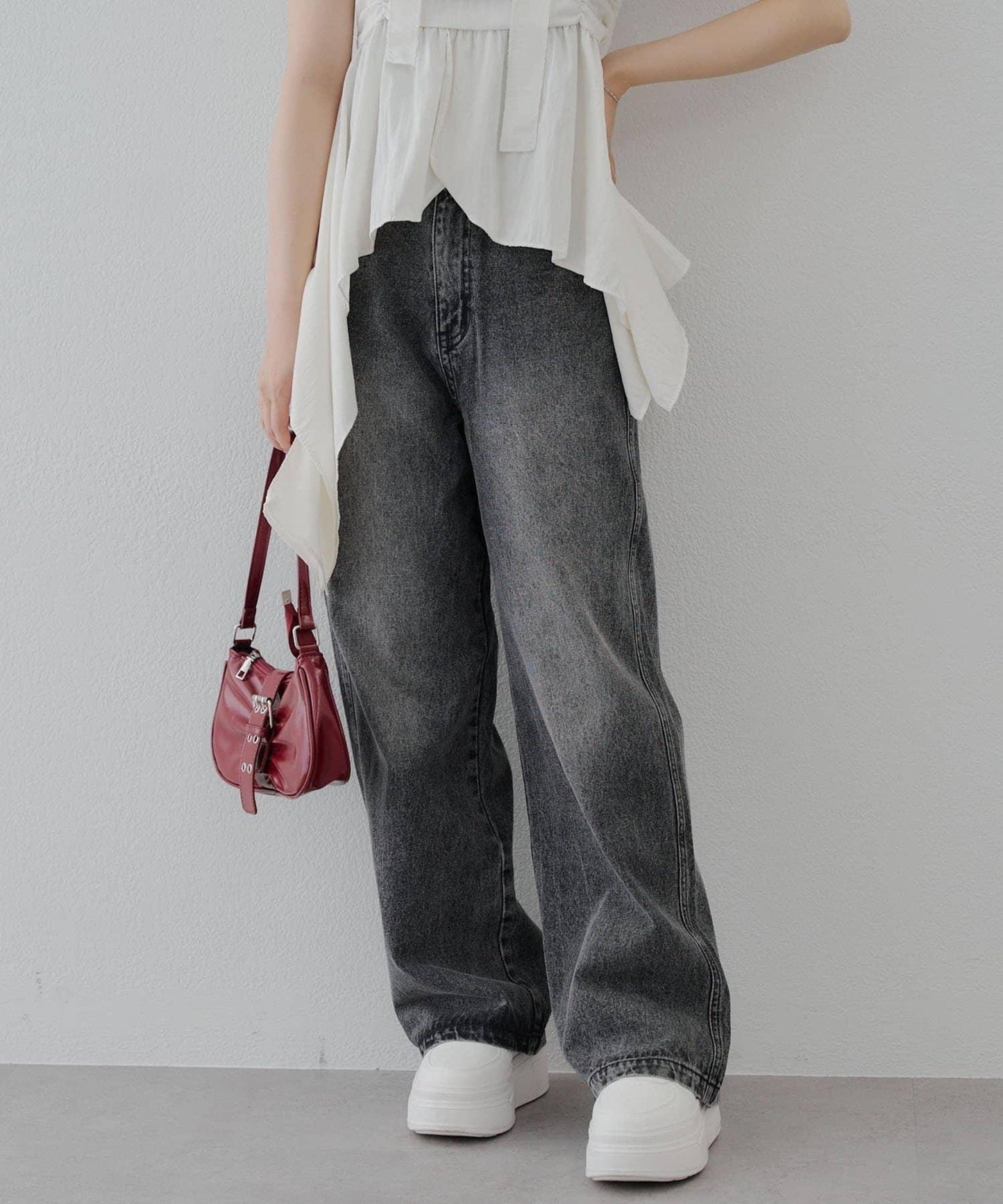 【尺碼齊全】寬鬆牛仔褲