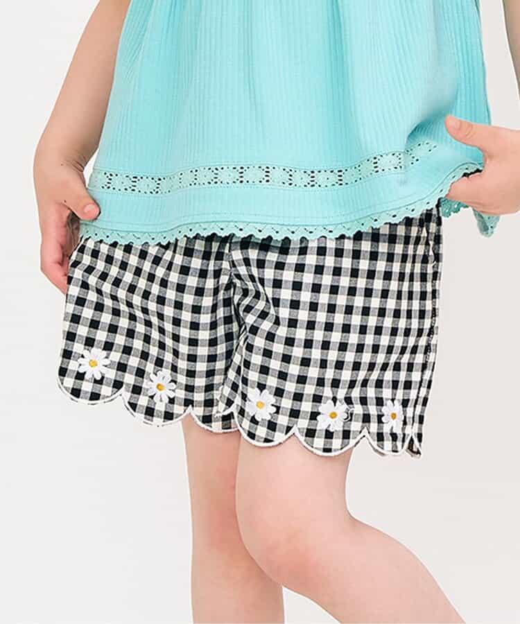 下襬扇邊刺繡短褲 短款
