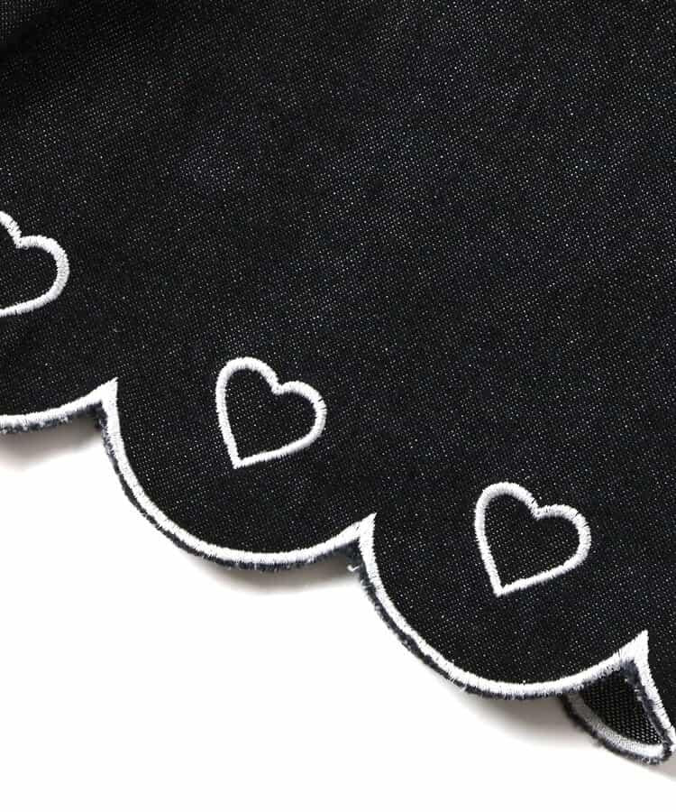 下襬扇邊刺繡短褲 短款