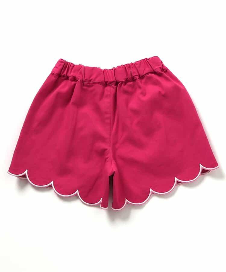 下襬扇邊刺繡短褲 短款