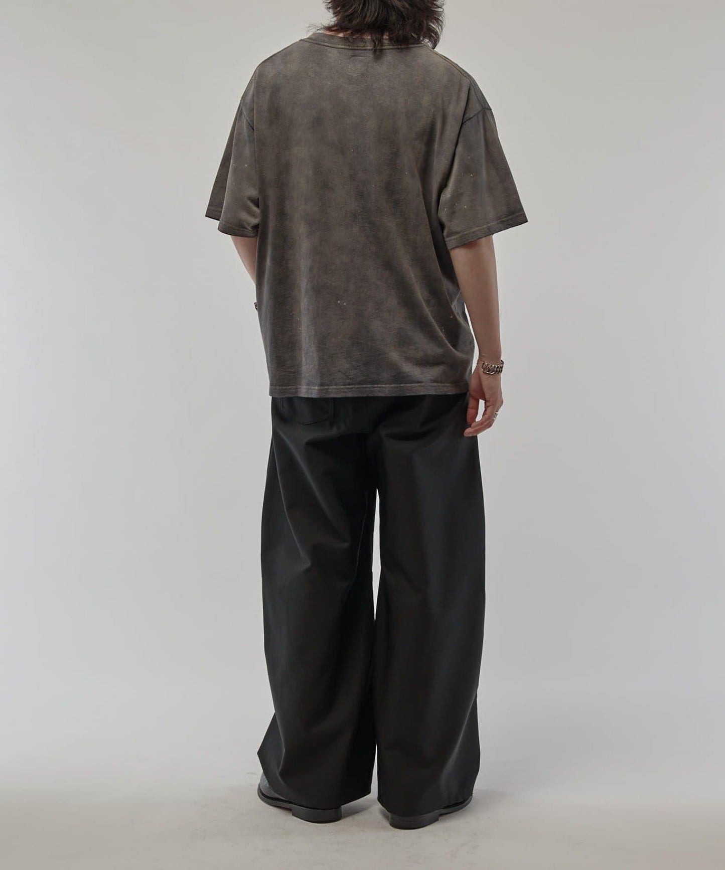 裂紋印花長袖襯衫