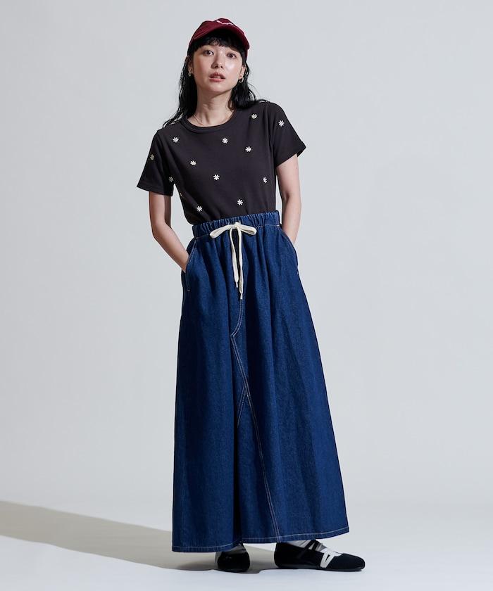 迷你雛菊刺繡T恤/肋T恤