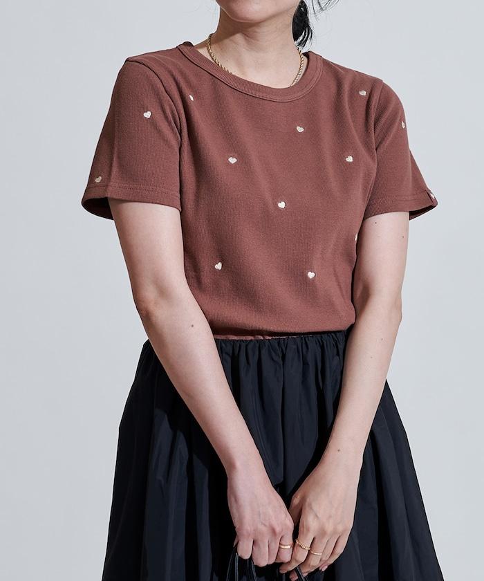 迷你愛心刺繡 T恤