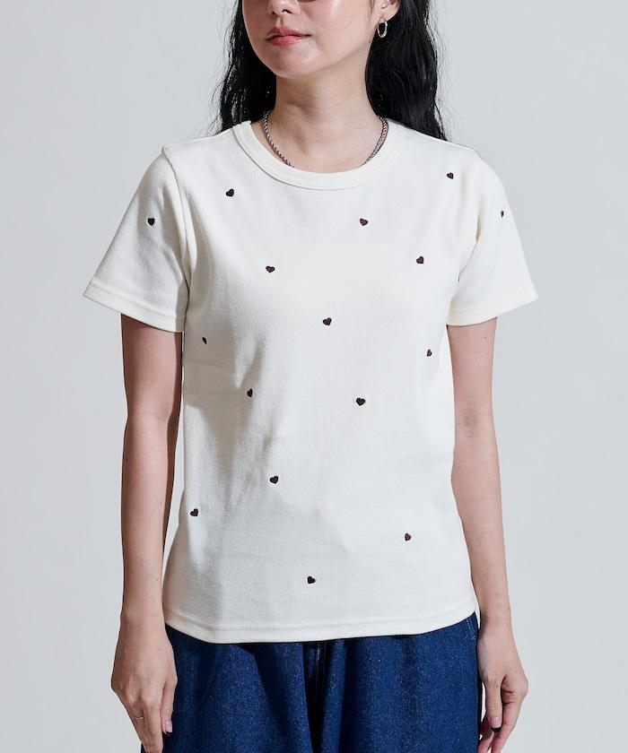 迷你愛心刺繡 T恤