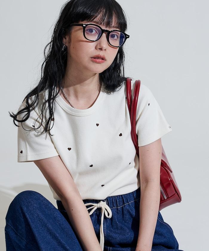 迷你愛心刺繡 T恤