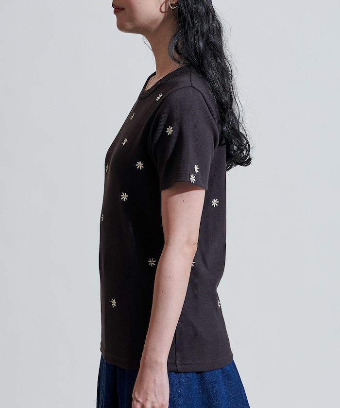 迷你雛菊刺繡T恤/肋T恤