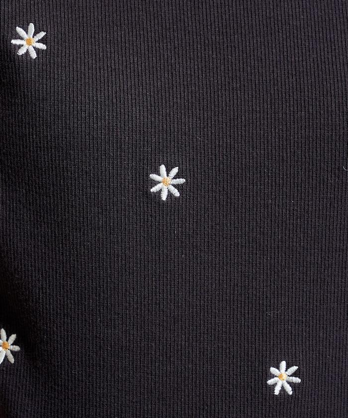 迷你雛菊刺繡T恤/肋T恤