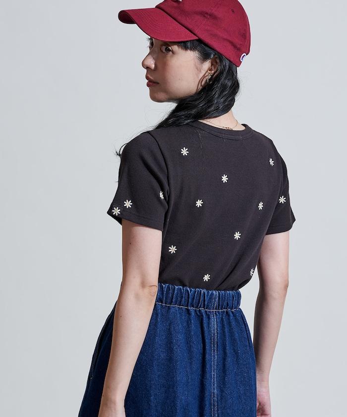 迷你雛菊刺繡T恤/肋T恤