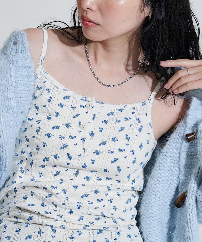 花紋 針孔提花 圓領 女士背心