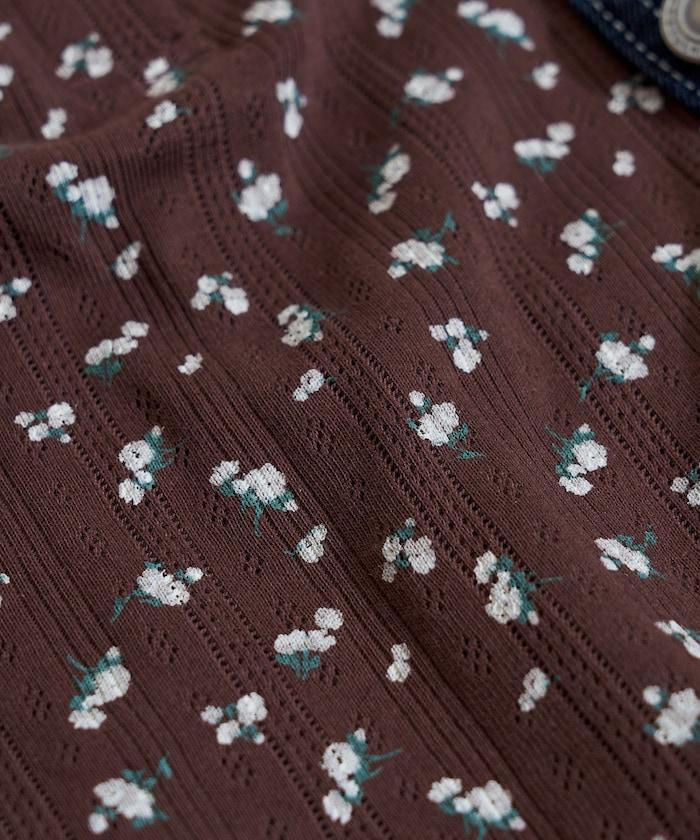 花紋 針孔提花 圓領 女士背心