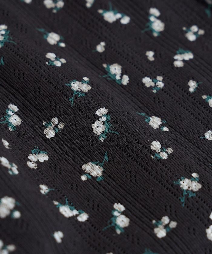 花紋 針孔提花 圓領 女士背心