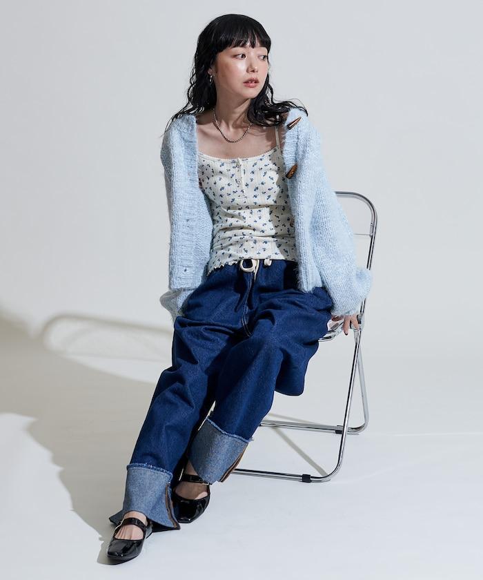 粗紡低密度短款針織開衫