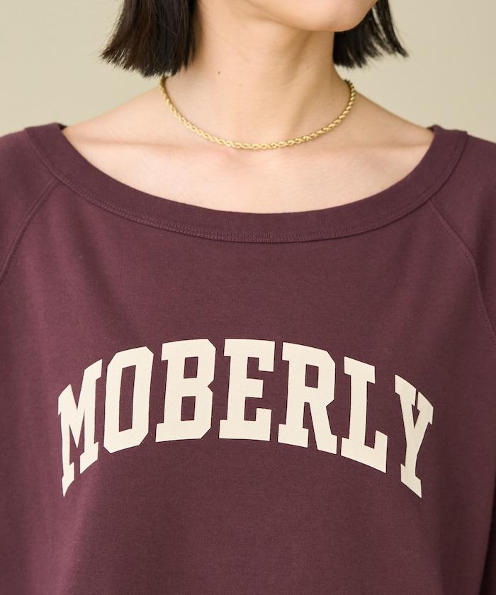 2WAY 平滑logo七分袖T恤/露肩T恤