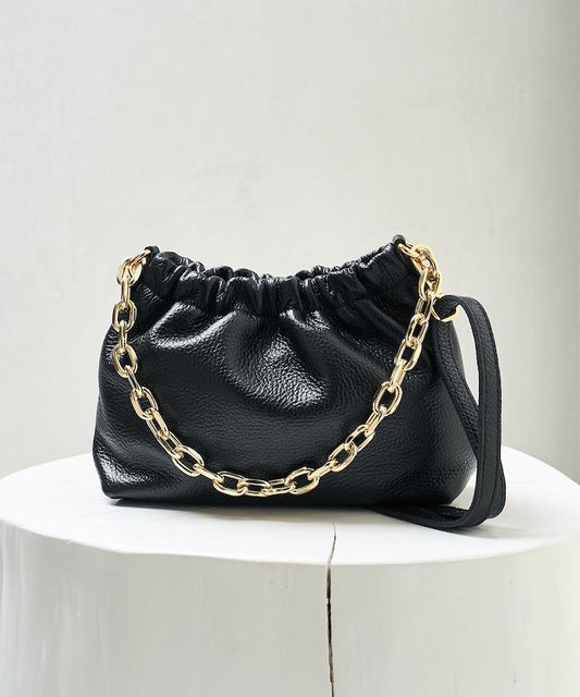 設計 2WAY 鏈條 皮質肩背迷你包