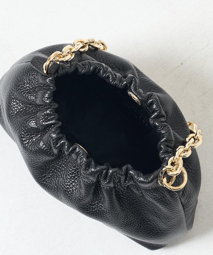 設計 2WAY 鏈條 皮質肩背迷你包