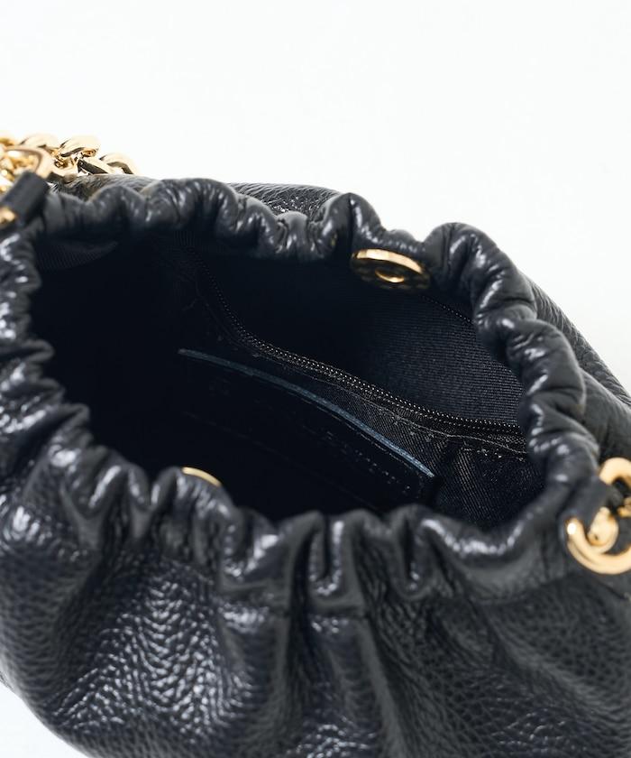 設計 2WAY 鏈條 皮質肩背迷你包