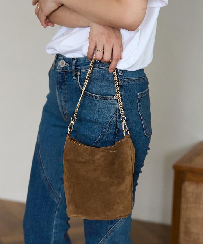 設計 2WAY 鏈條肩背桶型包