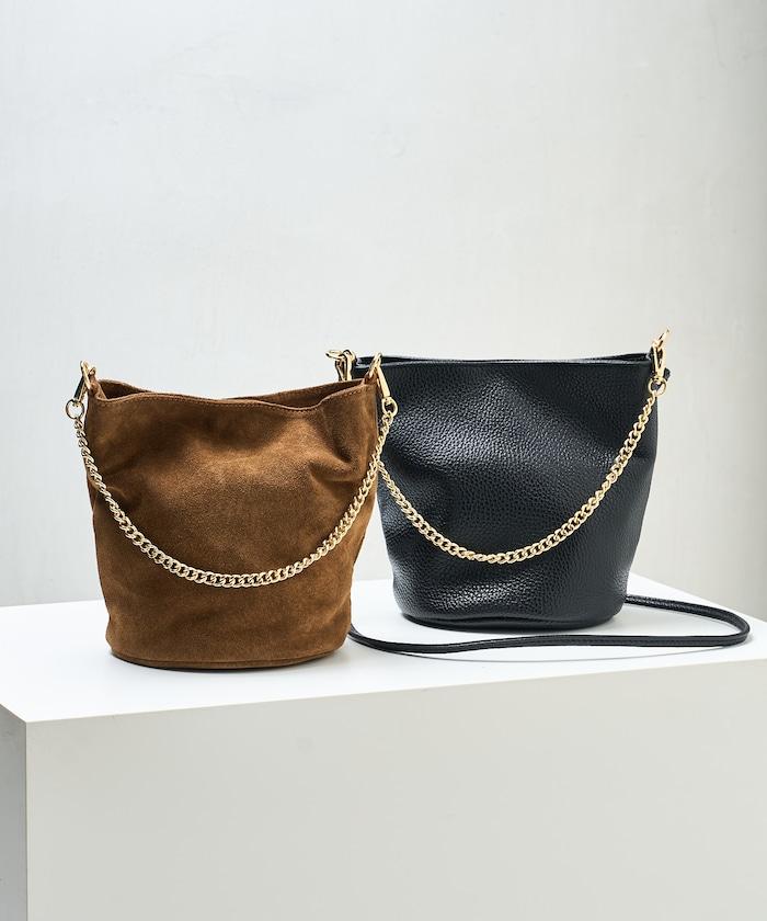 設計 2WAY 鏈條肩背桶型包