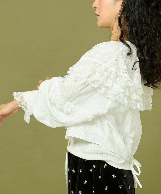 印度蕾絲上衣 & 分層臀部圍巾