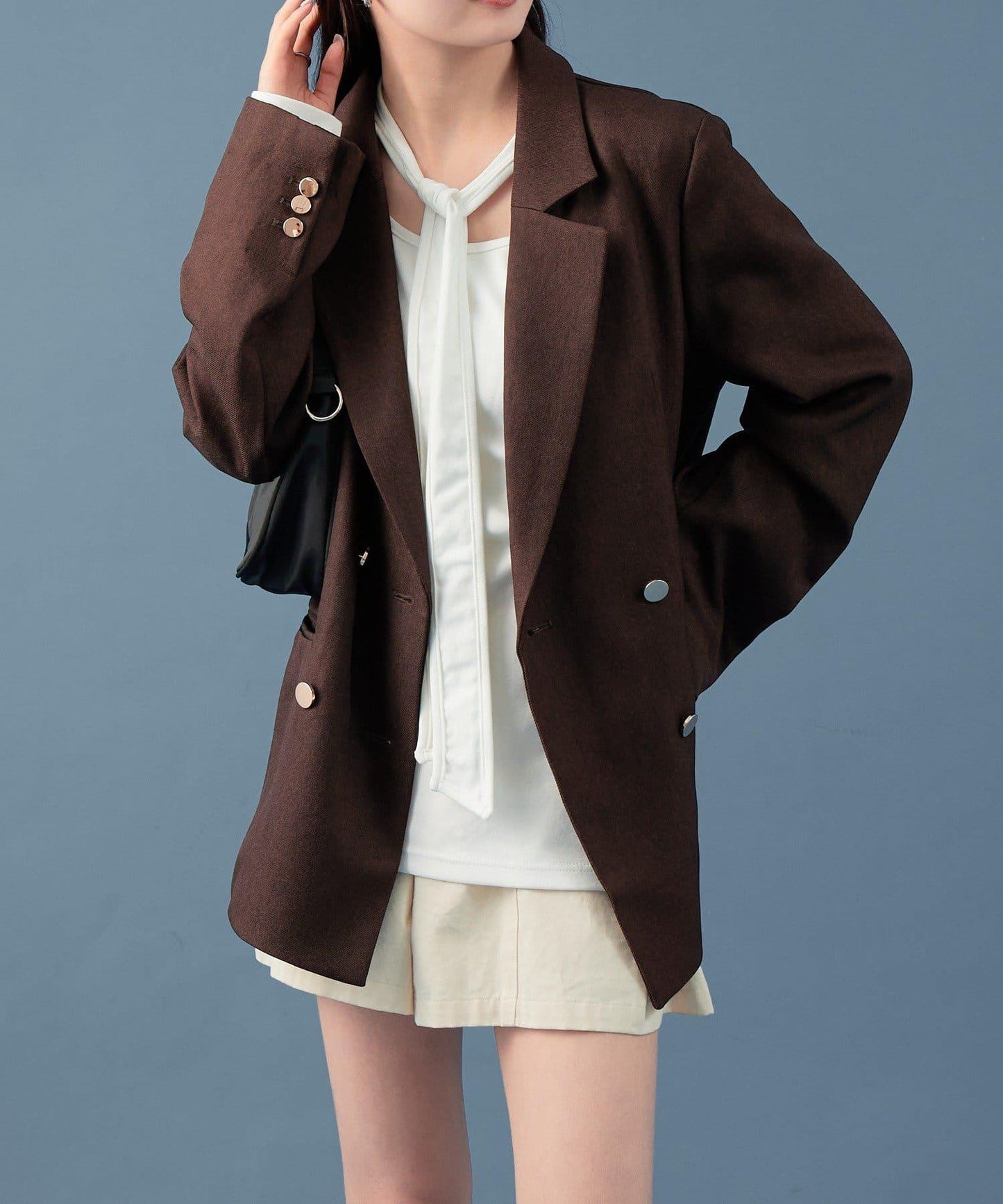 蝴蝶結領針織衫