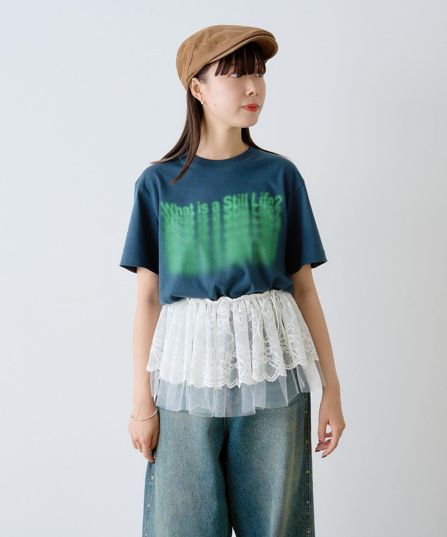 【WHIMSIC/2尺寸】幻影絲網印花T-shirt