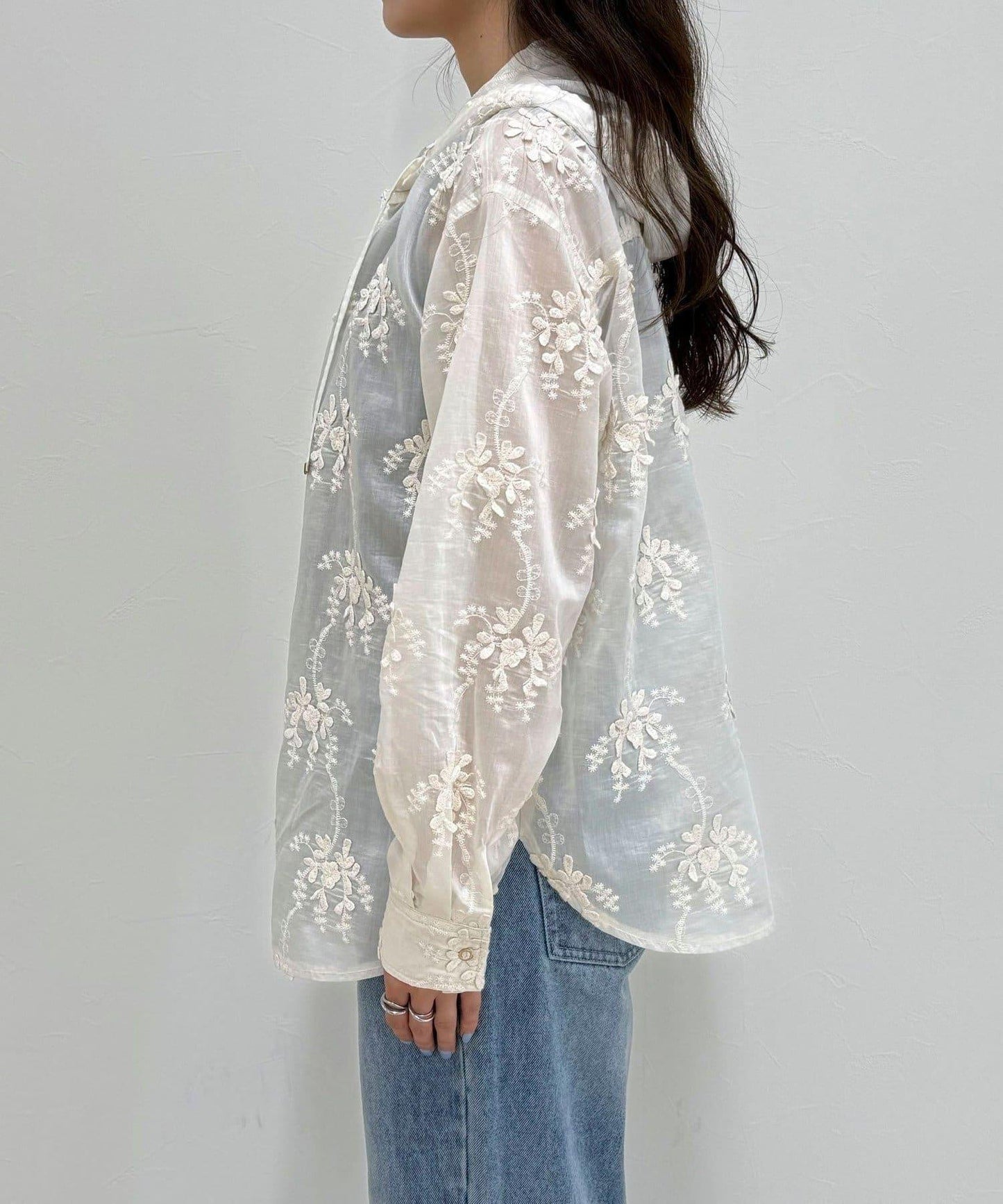3D刺繡連帽襯衫