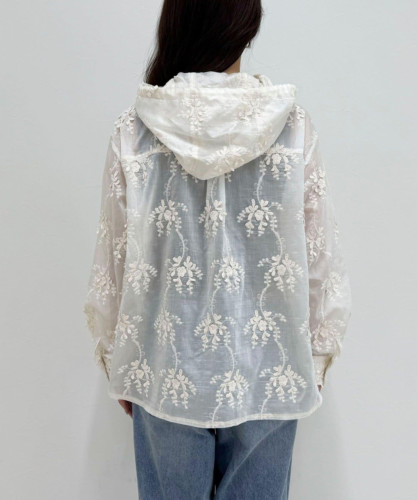 3D刺繡連帽襯衫