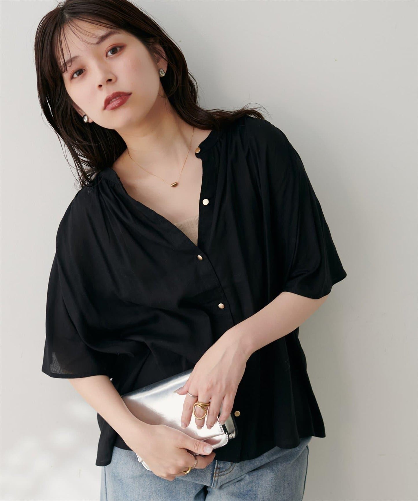 【限定】麻混闊袖襯衫