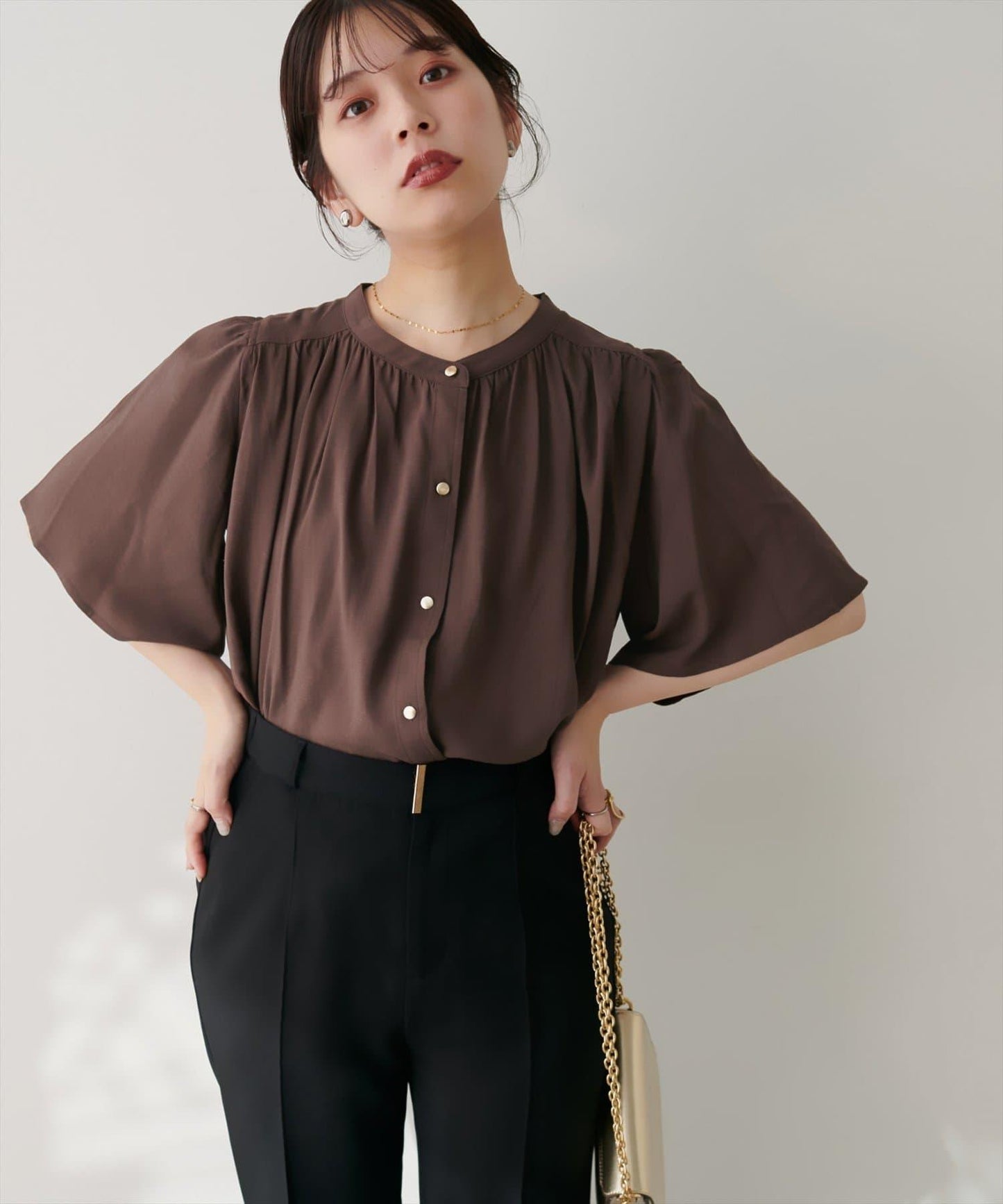 【限定】麻混闊袖襯衫