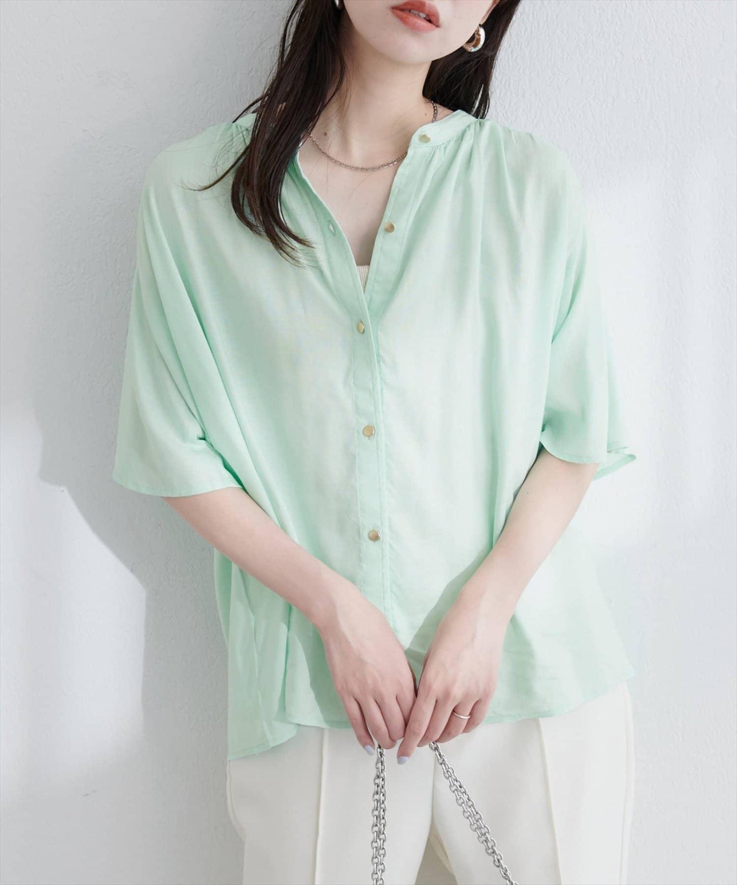 【限定】麻混闊袖襯衫