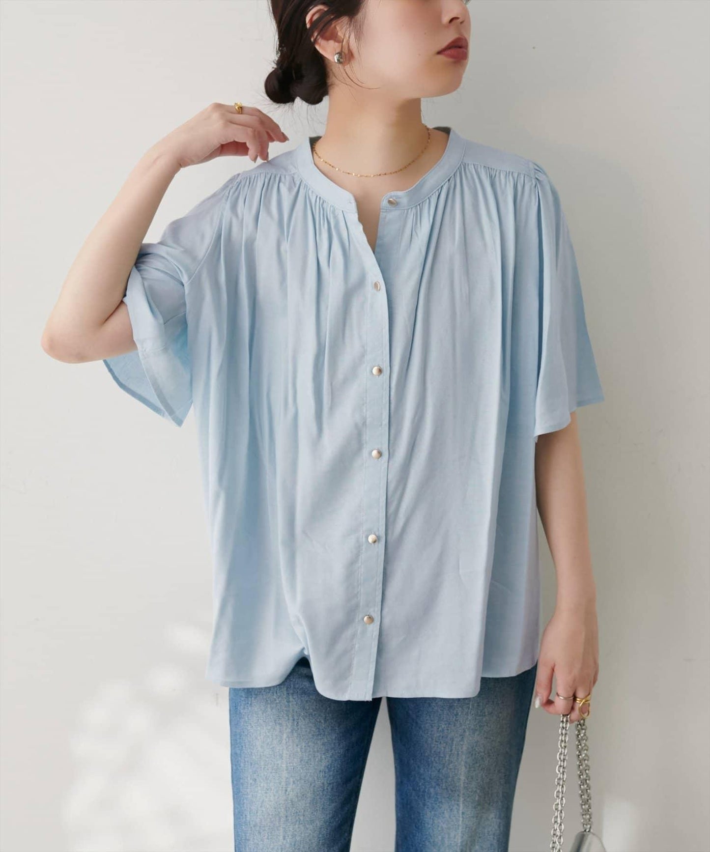 【限定】麻混闊袖襯衫